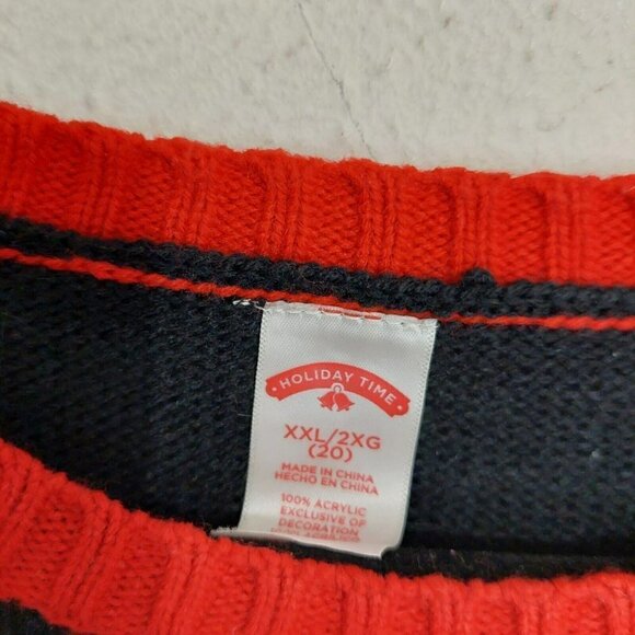 Holiday Time Ugly Christmas Sweater Christmas Tree  Black Red Women's Size XXL - Picture 7 of 8